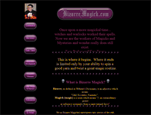Tablet Screenshot of bizarremagick.com